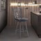Armen Living Fargo 26" Counter Height Metal Barstool in Mineral Finish with Black Faux Leather LCFA26BAMFBL - alternate 6